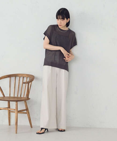「COMME CA ISM」 チノパンツ LARGE ベージュ レディース_画像5