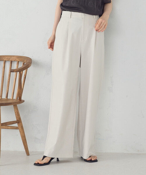 「COMME CA ISM」 チノパンツ LARGE ベージュ レディース_画像7