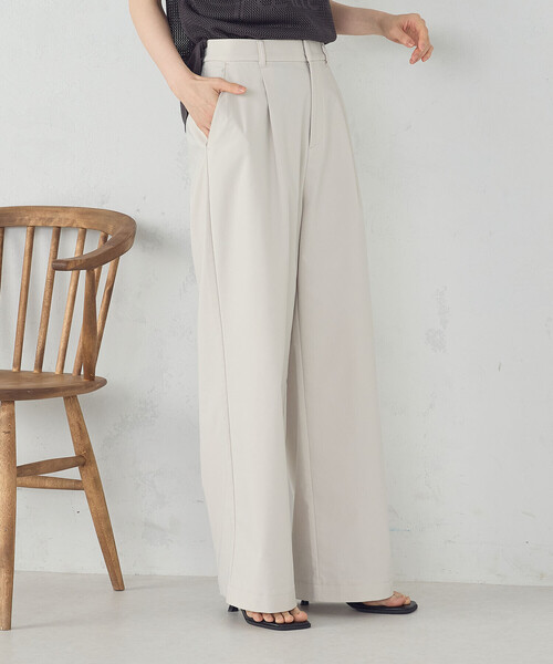 「COMME CA ISM」 チノパンツ LARGE ベージュ レディース_画像8