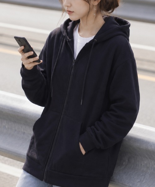 「cammie」 ジップアップパーカー L グレー レディース_画像2