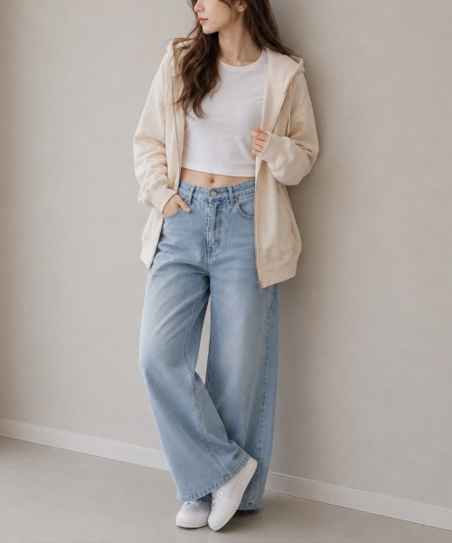 「cammie」 ジップアップパーカー L グレー レディース_画像7