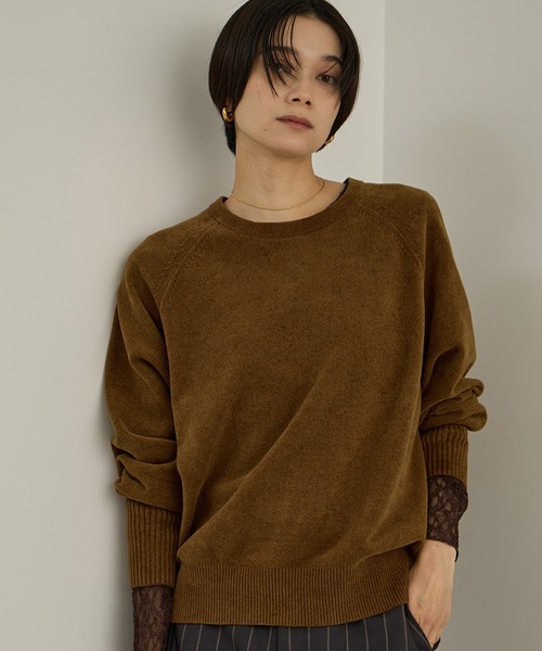 Yori フロッキー レース ティアードブラウス 36 ホワイト レディース