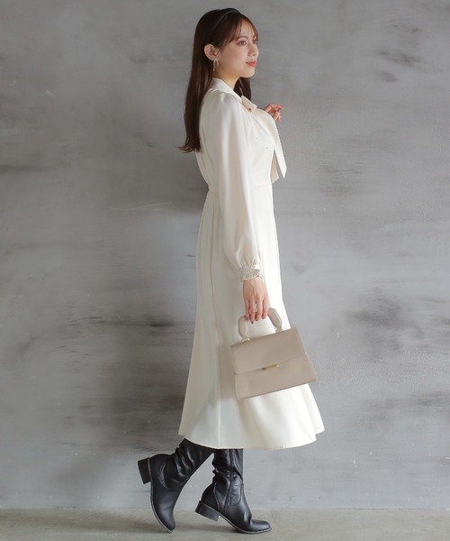 「ASTORIA ODIER」 長袖ワンピース MEDIUM ブラック レディース_画像9