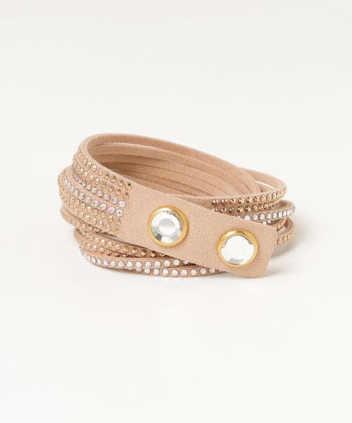 【期間限定特別特価】SWAROVSKI スワロフスキーブレスレット超美品 SWAROVSKI（スワロフスキー） ブレスレット FREE ベージュ レディース