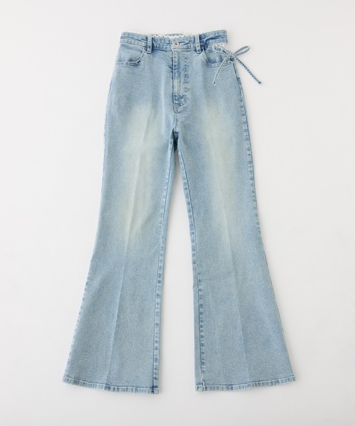「one after another NICE CLAUP」 デニムパンツ SMALL ライトブルー レディース_画像2