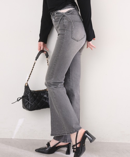「one after another NICE CLAUP」 デニムパンツ SMALL ライトブルー レディース_画像7