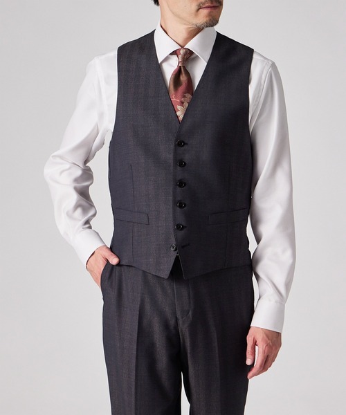 PAUL SMITH ダークグレー スーツ Mサイズ ベスト付き Paul Smith（ポール・スミス） セレモニースーツ スーツ ベスト