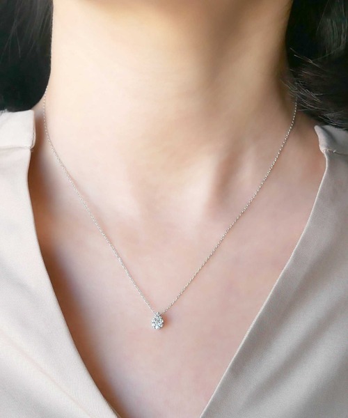 VENDOME AOYAMA ネックレス プラチナ ドロップ オブ ガーランド