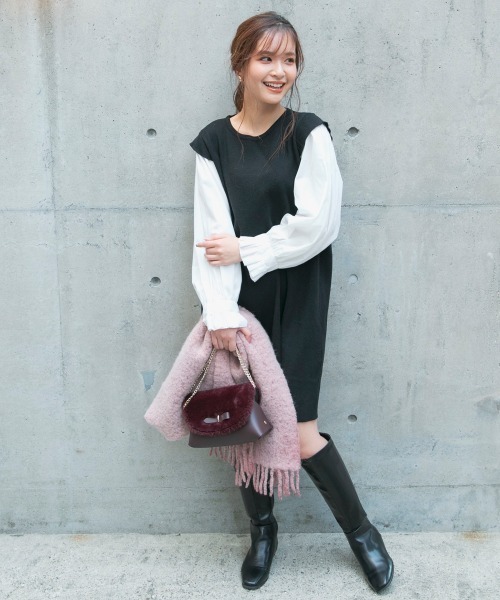 ワンピース 手洗い可能 ボリューム袖ドッキングニットチュニックワンピース Zozotown Paypayモール店 通販 Paypayモール