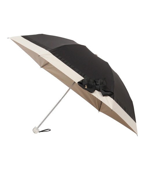 LANVIN en Bleu 折りたたみ傘 遮光 晴雨兼用折りたたみ日傘 切り継ぎ
