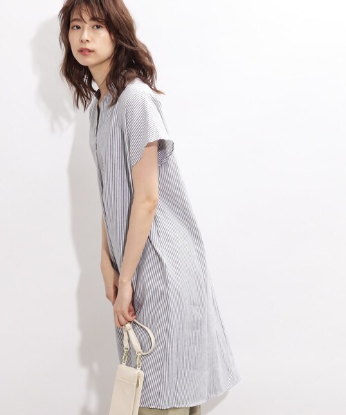 ワンピース 洗濯機可 麻混 ドライタッチ フレンチリネンスキッパーワンピース Zozotown Paypayモール店 通販 Paypayモール