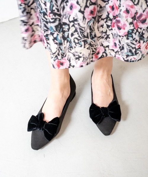 Launa lea（ラウナレア） パンプス 「25AW新カラー」リボンフラット