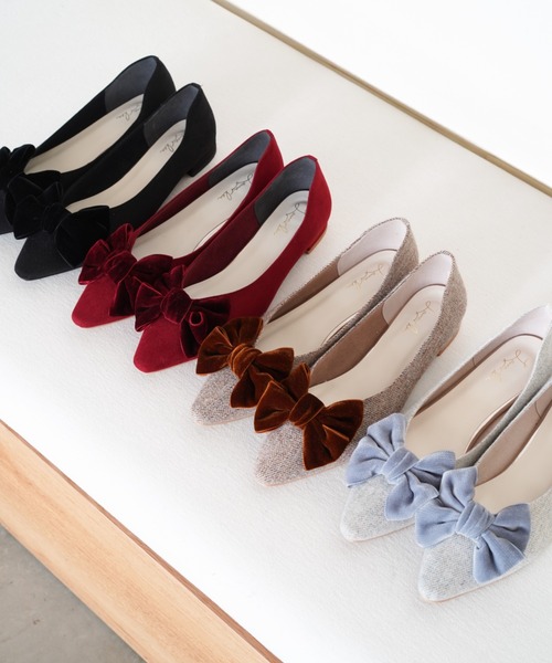 Launa lea（ラウナレア） パンプス 「25AW新カラー」リボンフラット