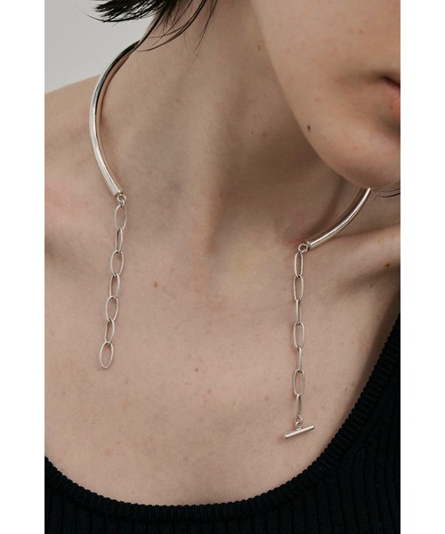 long chain choker ラポドゥジェム　silver チョーカー 「金属アレルギー対応」Stem 2way choker（2WAYチョーカー