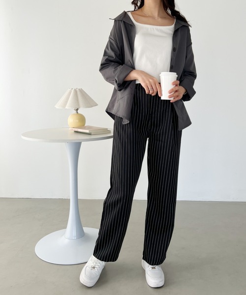 soerte スラックス Wide straight slacks/ワイドストレート