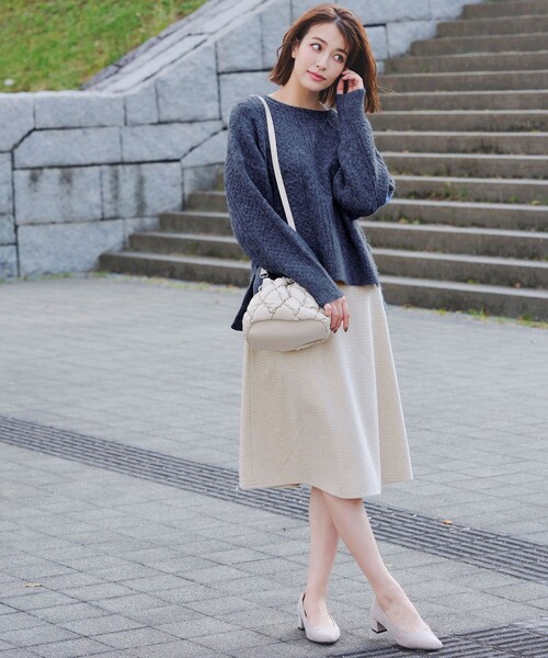 Tiaclasse ニット セーター 「洗える」ケーブル柄編みニットプル