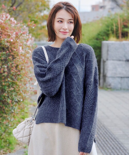 OUR ケーブル編みデザインニット 楽天市場】【福袋対象】PRODIGAL カシミヤ セーター ケーブル編み 日本