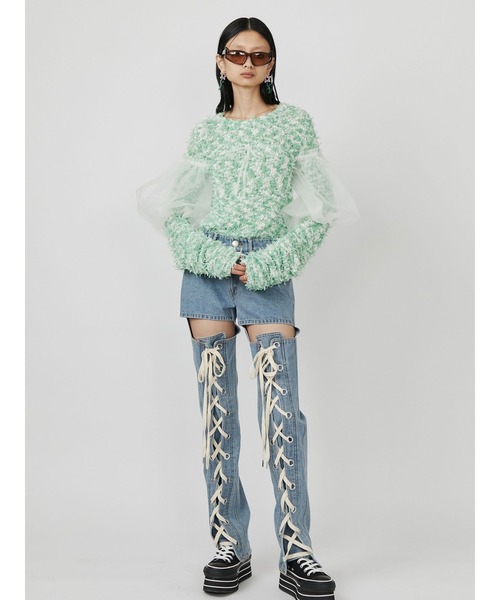 PAMEO POSE ニット セーター Fancy Yarn Sweater レディース