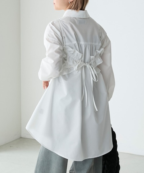 ブラウス シャツ フリルビスチェ レディース JOSE MOON ブラウス シャツ TAFTA FRILL BUSTIER/タフタフリル