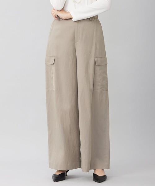 自由区（JIYU−KU）/【洗える】テンセルツィルカーゴ パンツ 自由区（ジユウク） カーゴパンツ 「洗える」テンセルツィルカーゴ