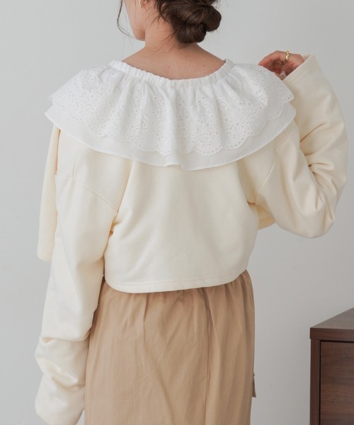 バブ Bab ビックカラーレースブラウス （BEIGE） バブ Bab ビックカラーレースブラウス （BEIGE） - ファッション