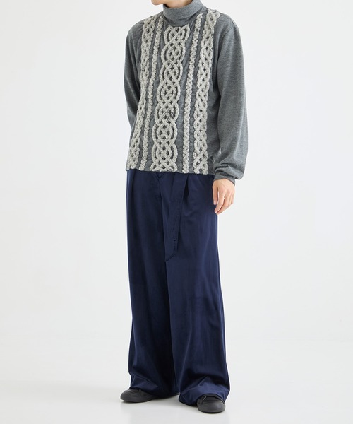 TAG（PORTER） ワイドパンツ パンツ 「TAAKK/ターク」VELVET TROUSERS