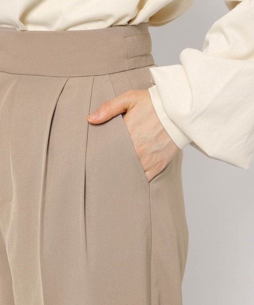 mysty woman（ミスティウーマン） パンツ ビシルエットタックパンツ