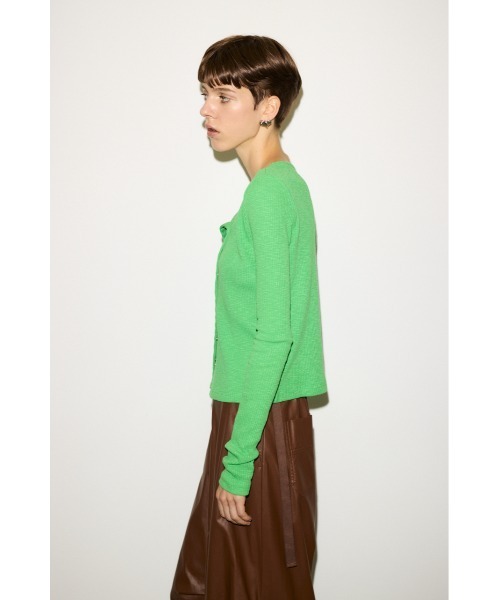 tシャツ THROW SLANT BUTTON L/S TOPS スラント ボタン ロングスリーブ トップス レディース THROW by SLY tシャツ Tシャツ SLANT BUTTON L/S TOPS スラント