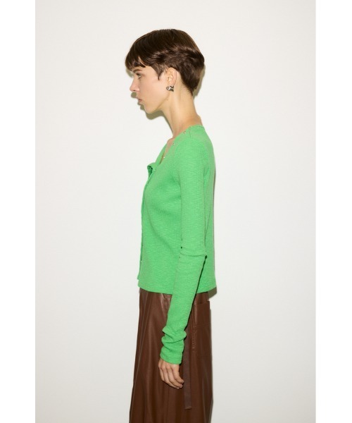 THROW by SLY tシャツ SLANT BUTTON L/S TOPS スラント ボタン