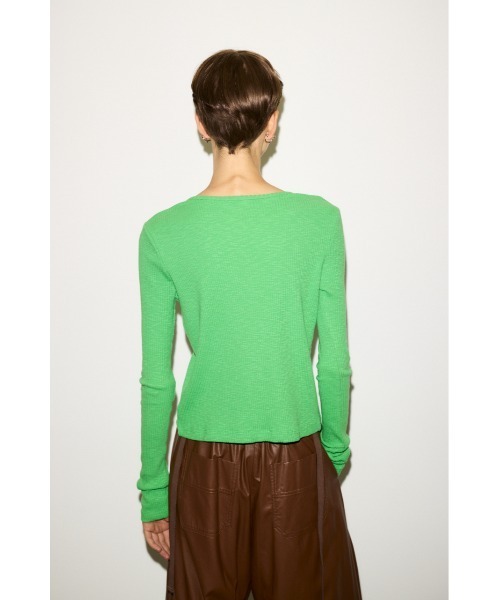 THROW by SLY tシャツ SLANT BUTTON L/S TOPS スラント ボタン