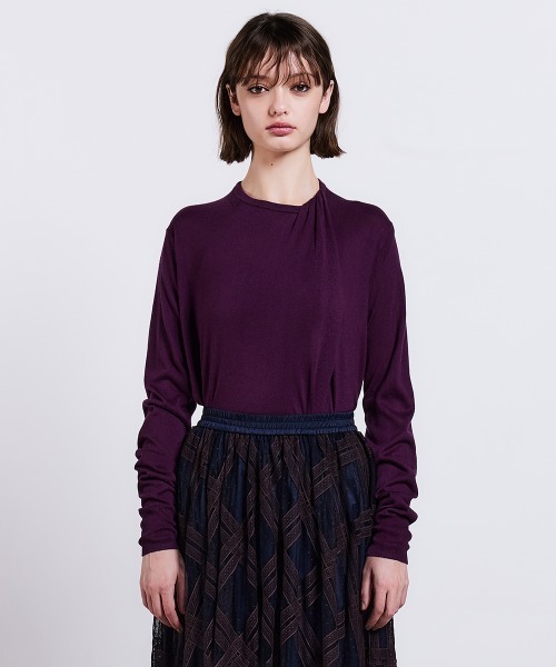 Sov. ニット セーター シルクカシミヤボレロ風ニット レディース