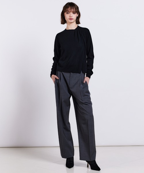 Sov. ニット セーター シルクカシミヤボレロ風ニット レディース