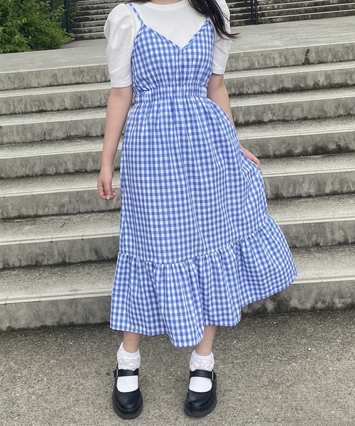 ワンピース フレンチガーリーギンガムワンピース : ZOZOTOWN Yahoo!店