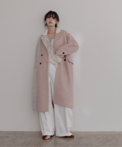 Eimee Law（エイミーロウ） コート アウター ミックスシャギー配色