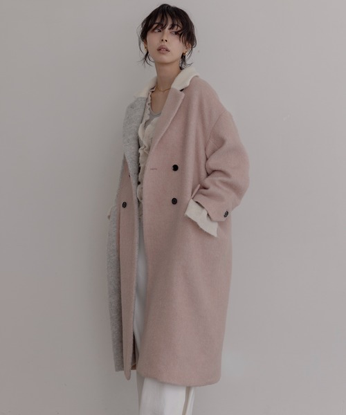 Eimee Law（エイミーロウ） コート アウター ミックスシャギー配色