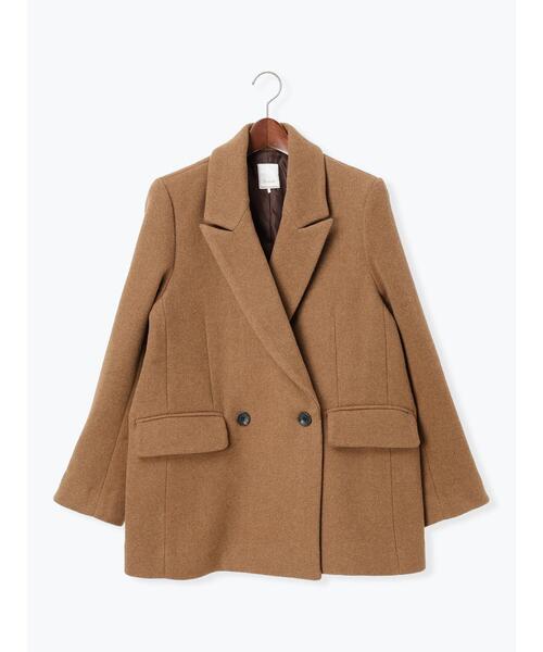 Te chichi（テチチ） コート アウター ピークドラペルダブルジャケット