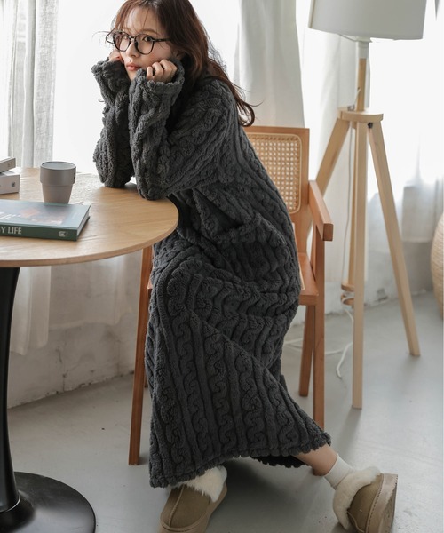 La-gemme（ラジェム） ルームウェア 部屋着 モールニット ルーム