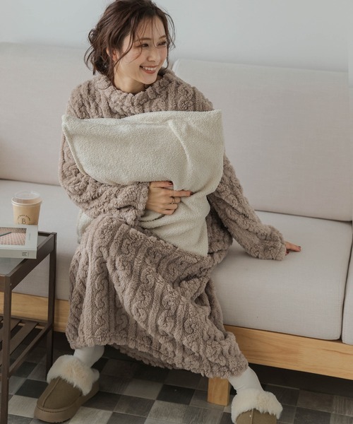 La-gemme（ラジェム） ルームウェア 部屋着 モールニット ルーム