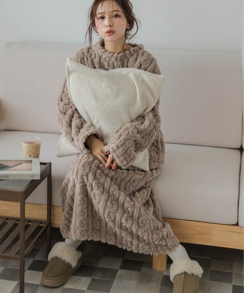 La-gemme（ラジェム） ルームウェア 部屋着 モールニット ルーム