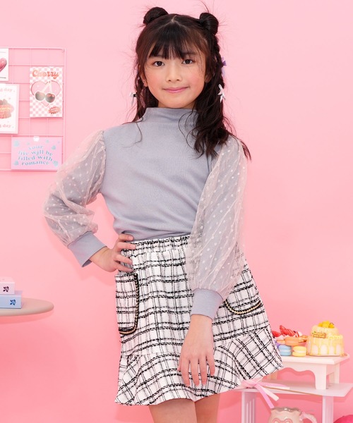 Bee des Bee スカート 「セットアップ可能」ツイードスカート キッズ