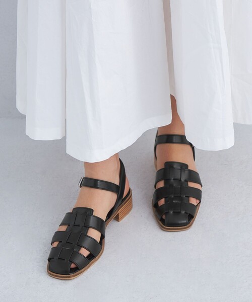 【美品】green label relaxing グルカサンダル green label relaxing サンダル スクエア グルカサンダル（3cm