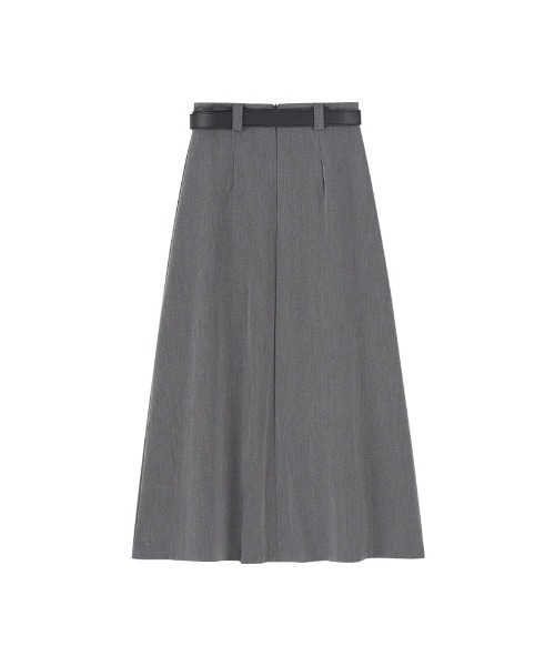スカート 「ベルト付」タックプリーツロングスカート : ZOZOTOWN Yahoo