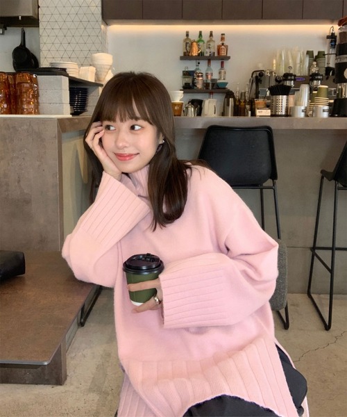 titivate（ティティベイト） タートルネックニット M ピンク