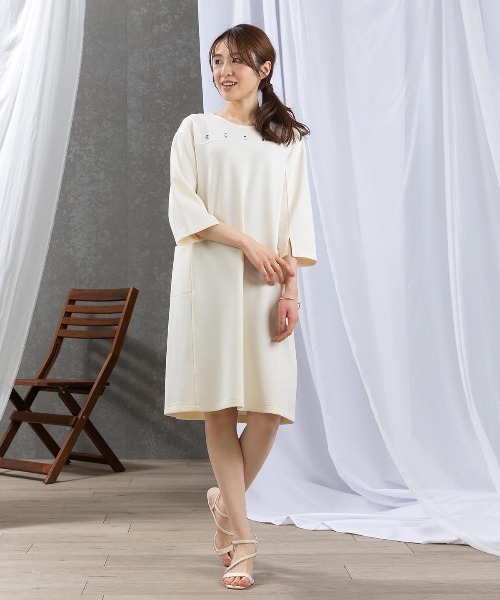 美品！ピッコーネワンピース42 STUDIO PICONE（スタジオピッコーネ） ワンピース ビーズ刺繍