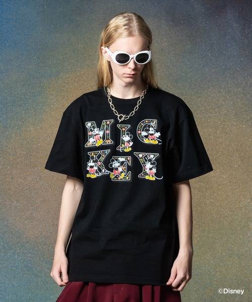 glamb グラム [Mickey Mouse] Logo T-Shirt [ミッキーマウス]ロゴTシャツ Tシャツ atftps glamb（グラム） tシャツ 「Mickey Mouse」 Logo T-Shirt / 「ミッキー