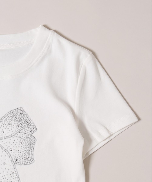 tシャツ 「ZOZO限定」リボンレース×ストーンモチーフTシャツ レディース WOND tシャツ リボンモチーフTシャツ レディース : ZOZOTOWN