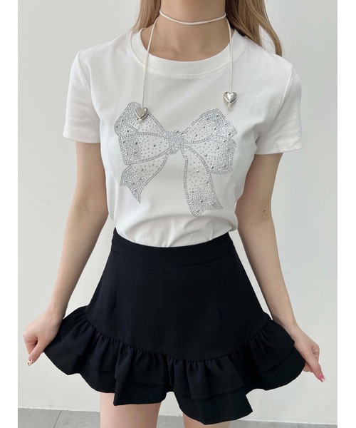 tシャツ Decoration ribonn トップス レディース 24smscu10-11.jpg