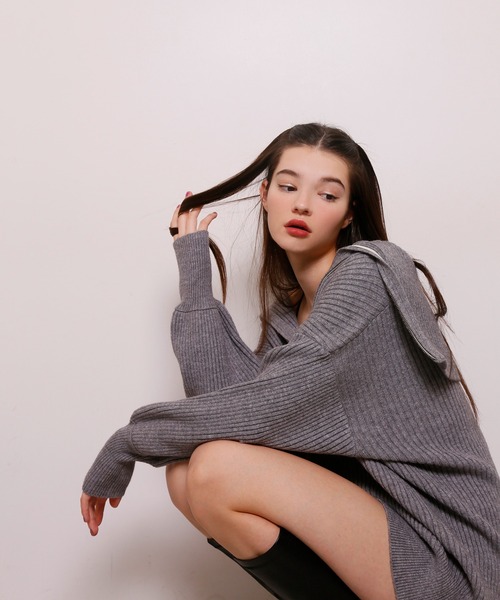 「Seemi. byNICECLAUP」 タートルネックニット FREE オフホワイト レディース_画像6