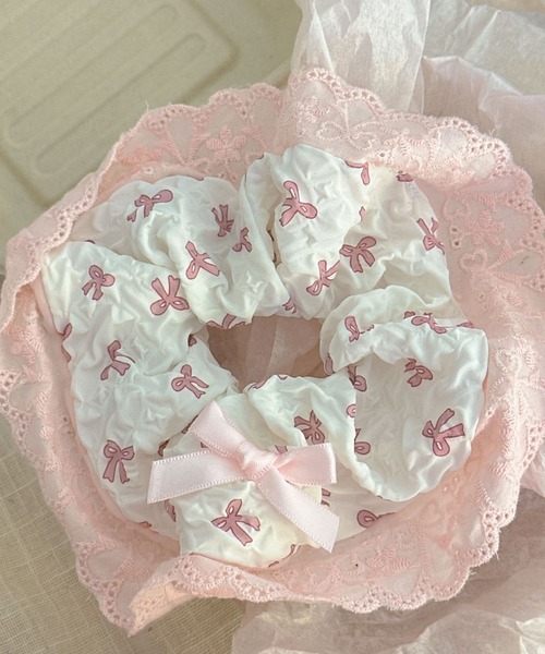 シュシュ リボン柄フリルシュシュ : ZOZOTOWN Yahoo!店 - 通販 - Yahoo