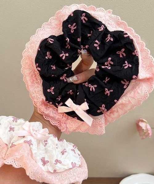 シュシュ リボン柄フリルシュシュ : ZOZOTOWN Yahoo!店 - 通販 - Yahoo